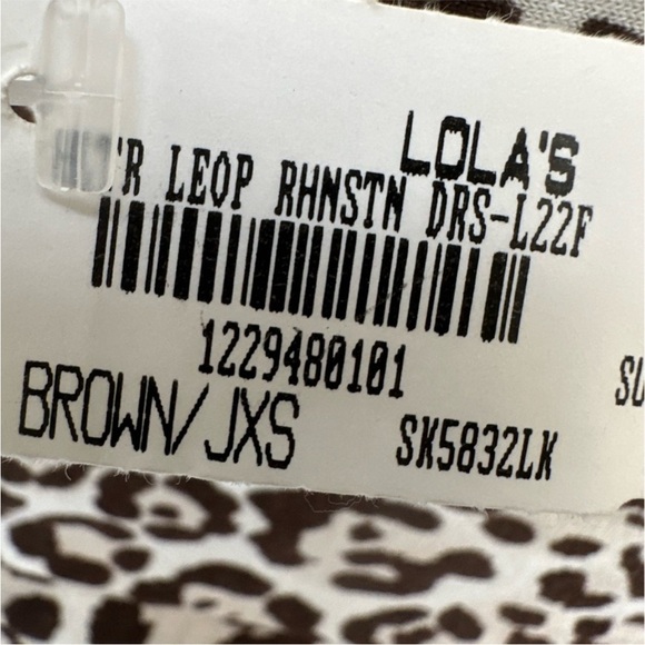 Sky brand dress Rhinestone Beaded Leopard Print Maxi Dress XS NWT - Picture 7 of 16